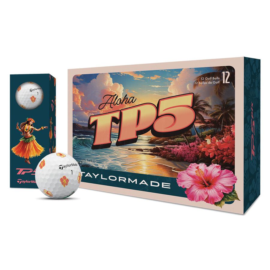 TaylorMade TP5 Pix ISLAND TIME GOLF BALLS