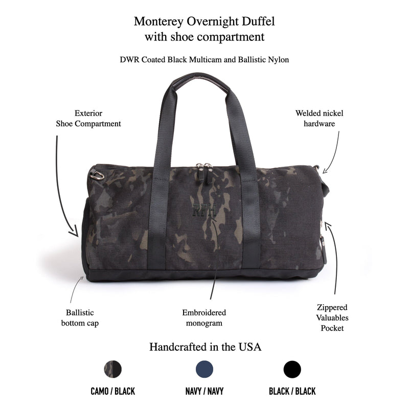 Hudson Sutler Monterey Overnight Duffel Ballistic Nylon - Camo/Black